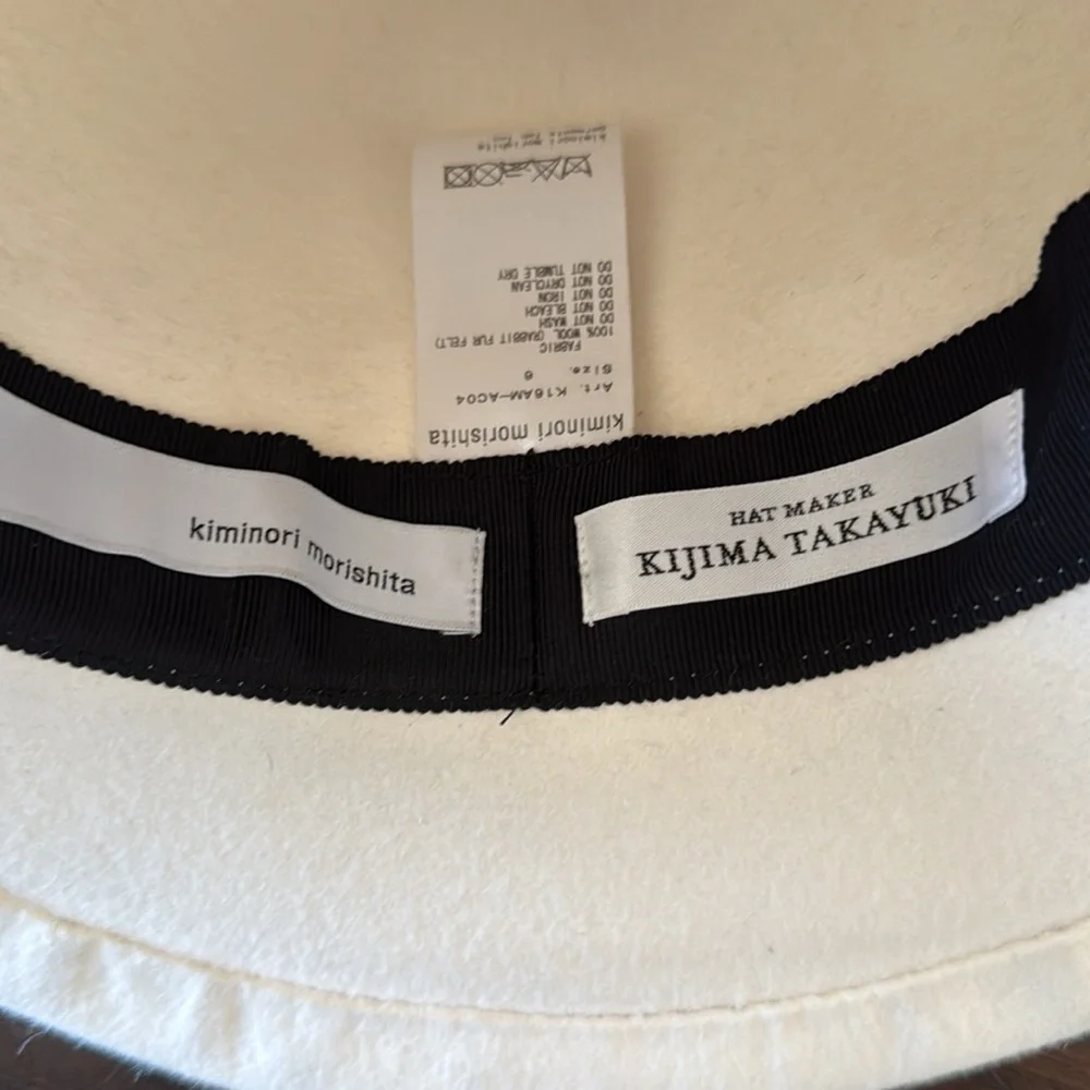 Morishata x Kijima Rabbit Fur Felt Hat Size 6